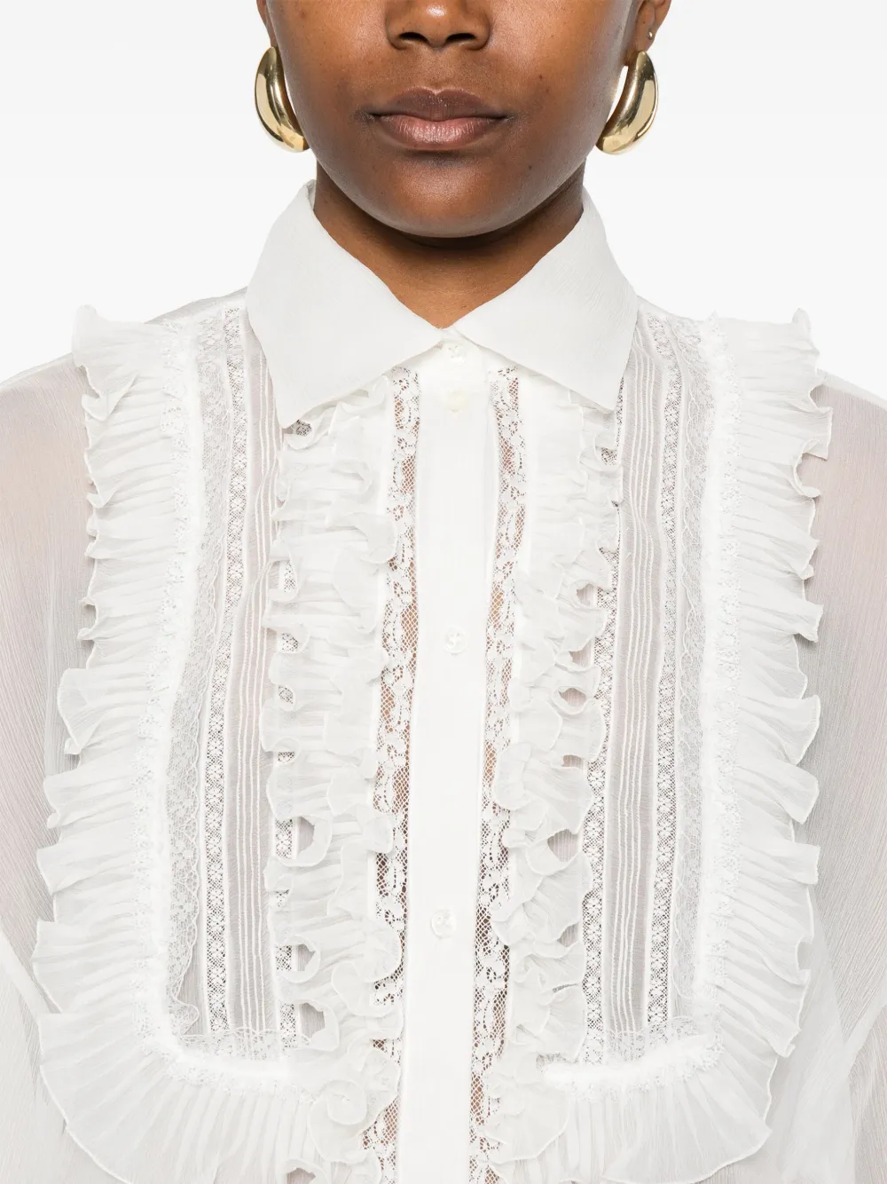 Ermanno Scervino Zijden blouse Wit