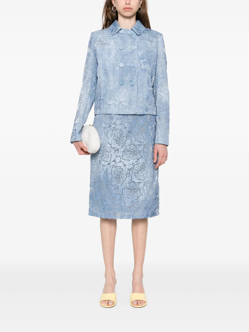 Ermanno Scervino devoré-effect double-breasted jacket | Chamarras ajustadas | Image 2