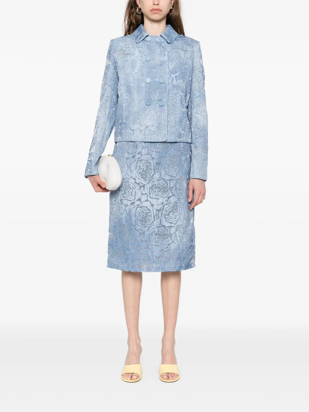 Ermanno Scervino devoré-effect skirt | High-Waisted Skirts | Image 2