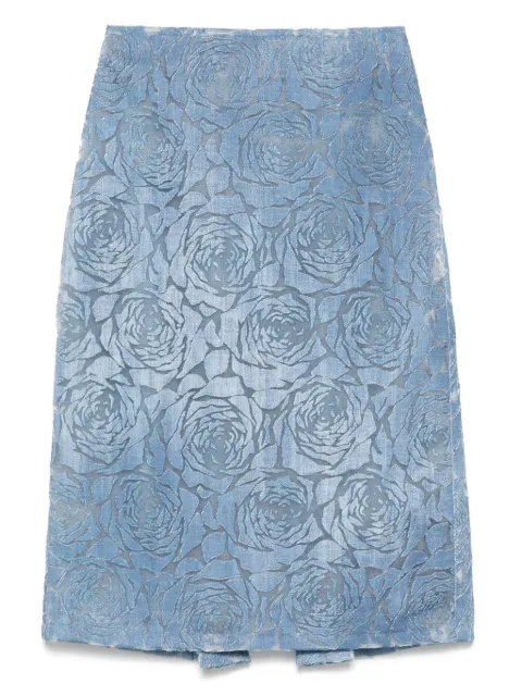 Ermanno Scervino devoré-effect skirt 