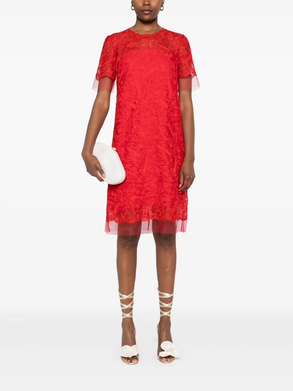 Ermanno Scervino lace dress - Rood