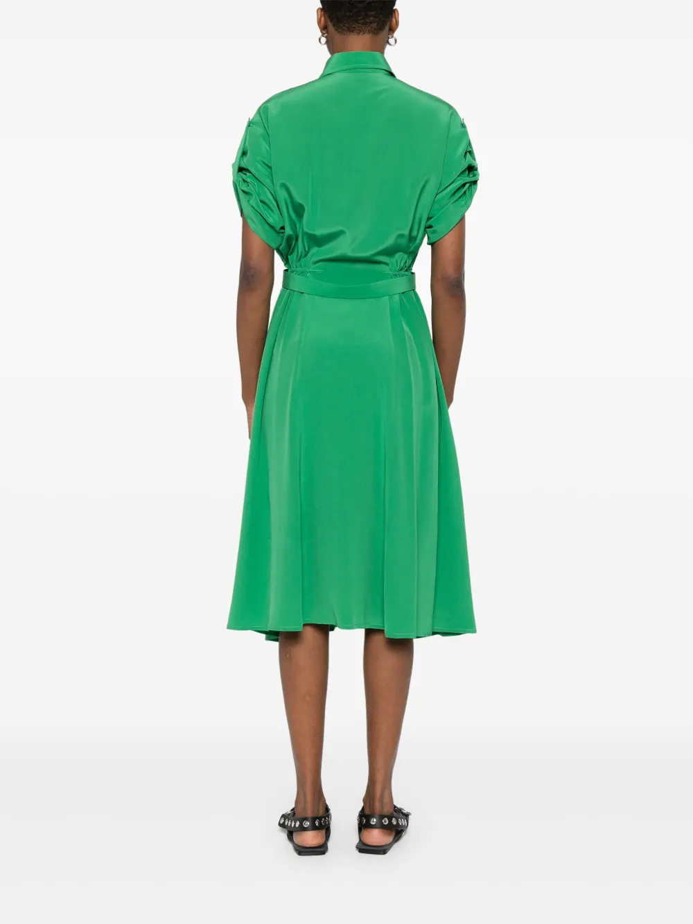 Ermanno Scervino Zijden midi-jurk Groen