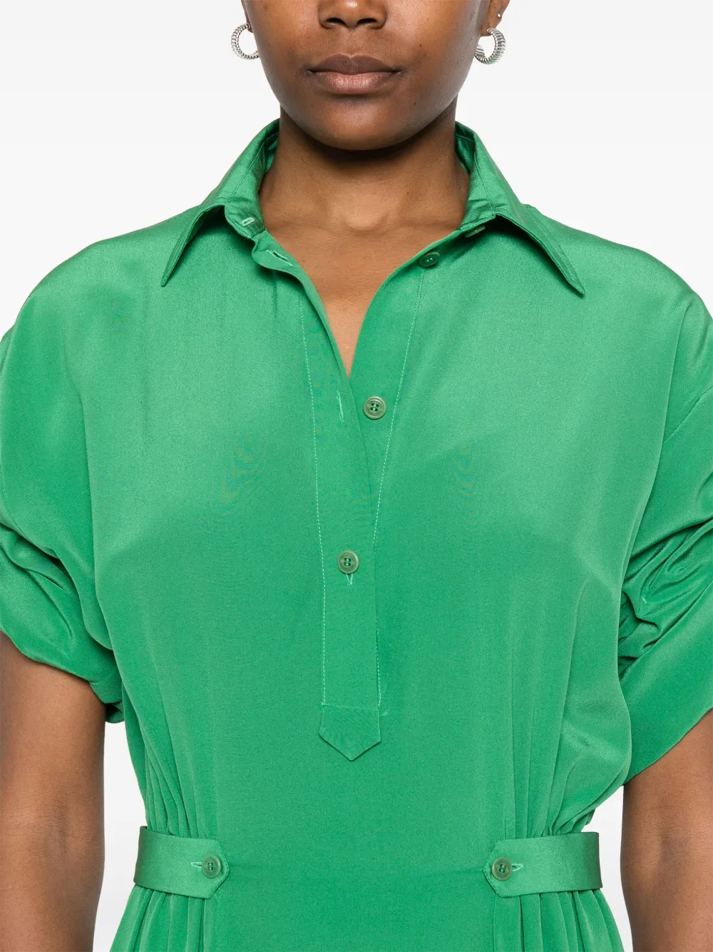 Ermanno Scervino Zijden midi-jurk Groen