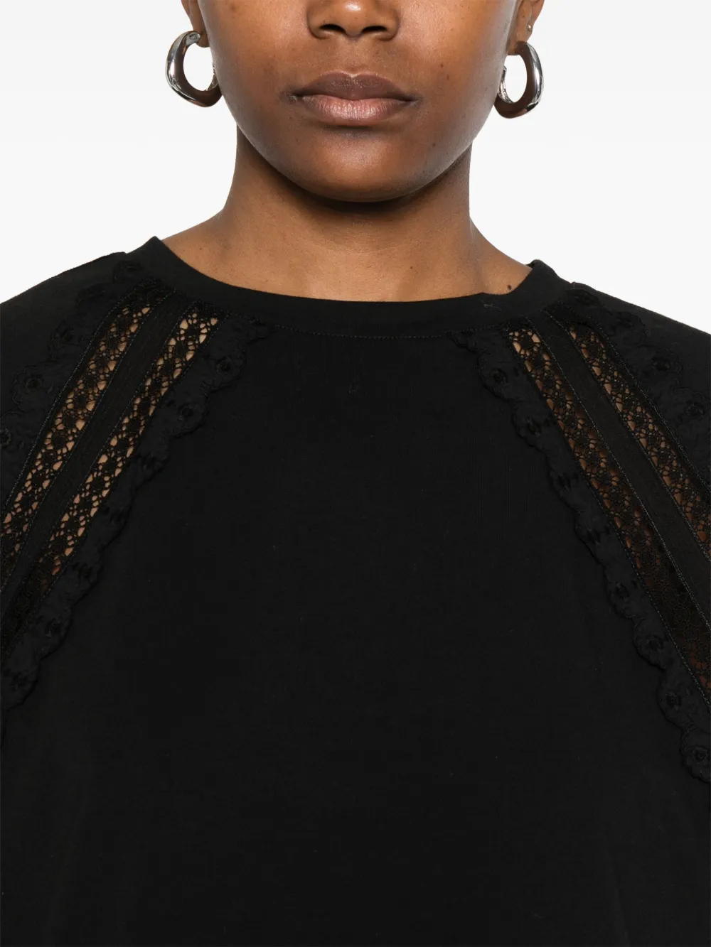 Ermanno Scervino Blouse met kant Zwart