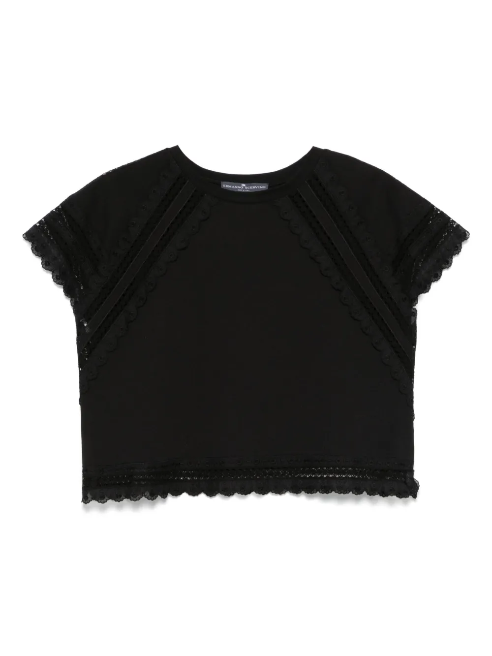 Ermanno Scervino blusa con ribete de encaje | negro | Image 1