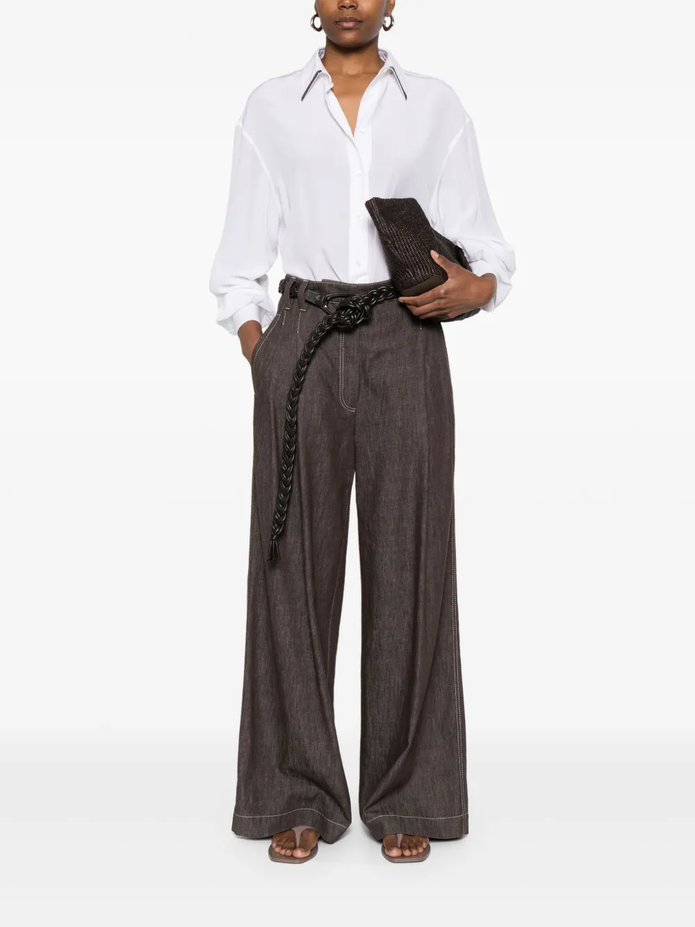 Brunello Cucinelli Zijden blouse - Wit