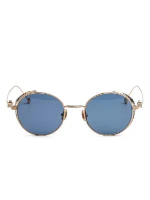MATSUDA ラウンドサングラス ブラウンレンズ Matsuda M3087 ラウンド サングラス | グレー | FARFETCH JP
