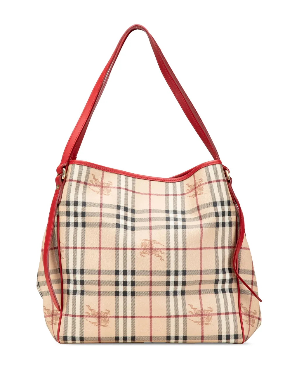 Pre-owned Burberry 2000-2017 Large Haymarket Check Coated Canvas Canterbury Tote Bag