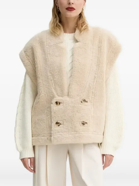 MUNTHE cable-knit lace-up sweater
