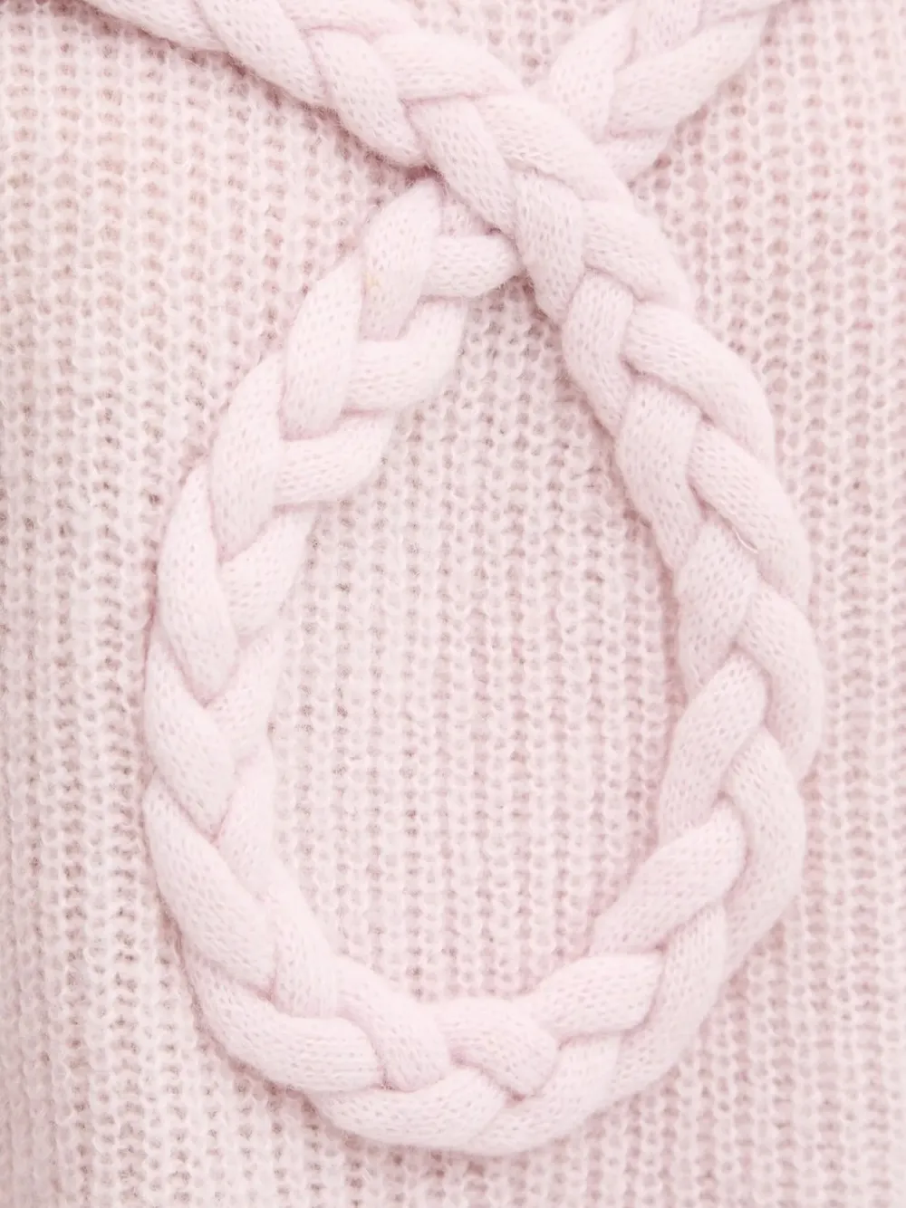 MUNTHE Trui met gevlochten detail Roze