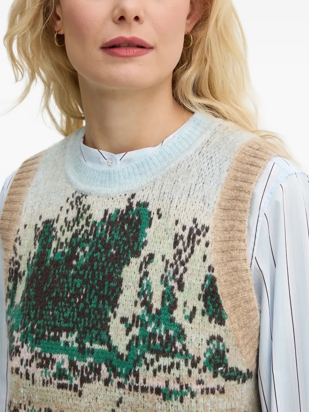 MUNTHE Gebreide top Beige