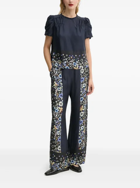 MUNTHE floral-print panel blouse