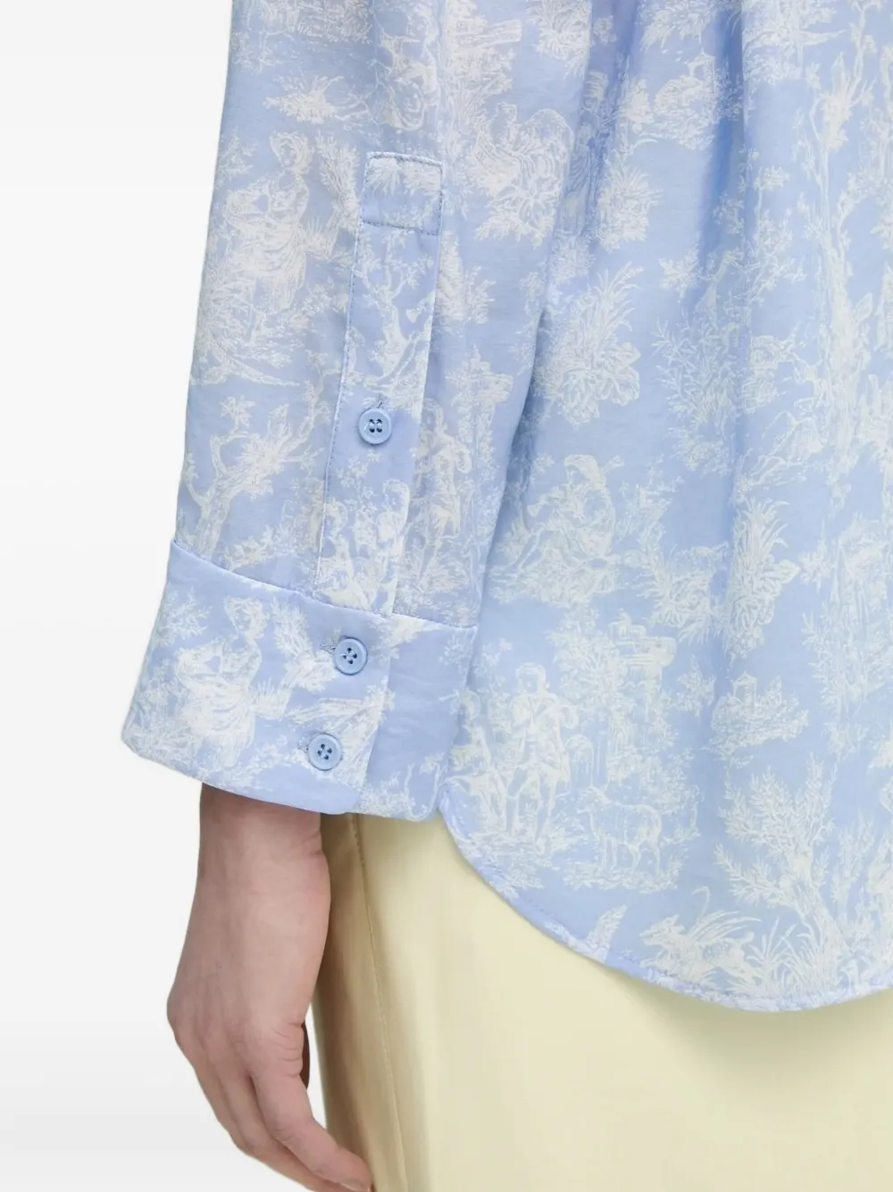 Munthe Toile-print Buttoned Shirt In Blue