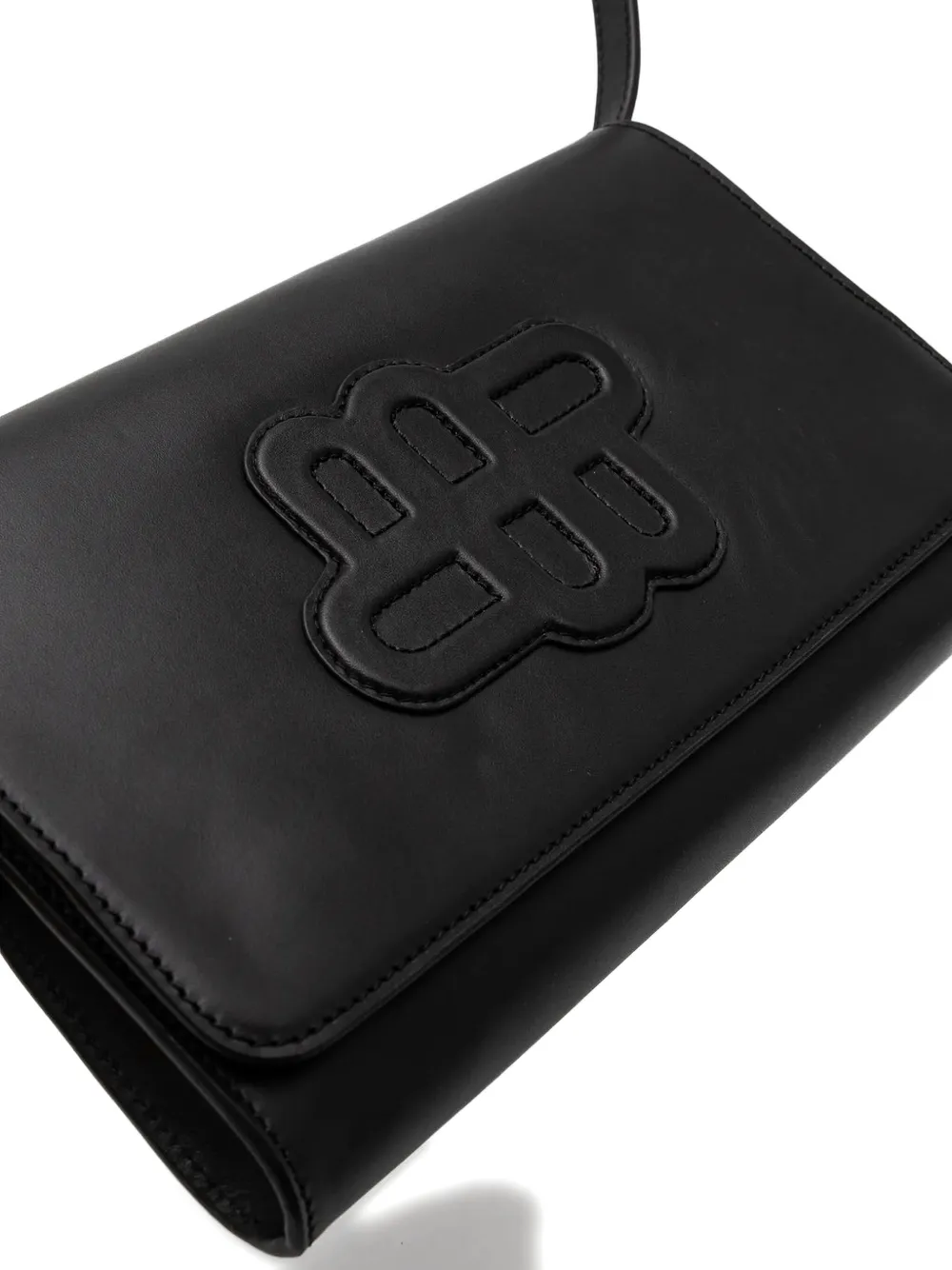 Munthe Embossed Logo Cross Body Bag In Black