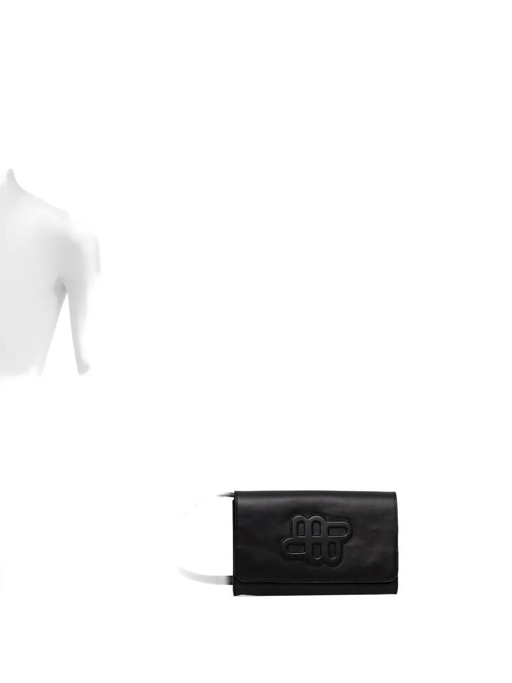 MUNTHE embossed logo cross body bag - ブラック MUNTHE embossed logo cross body bag - ブラック