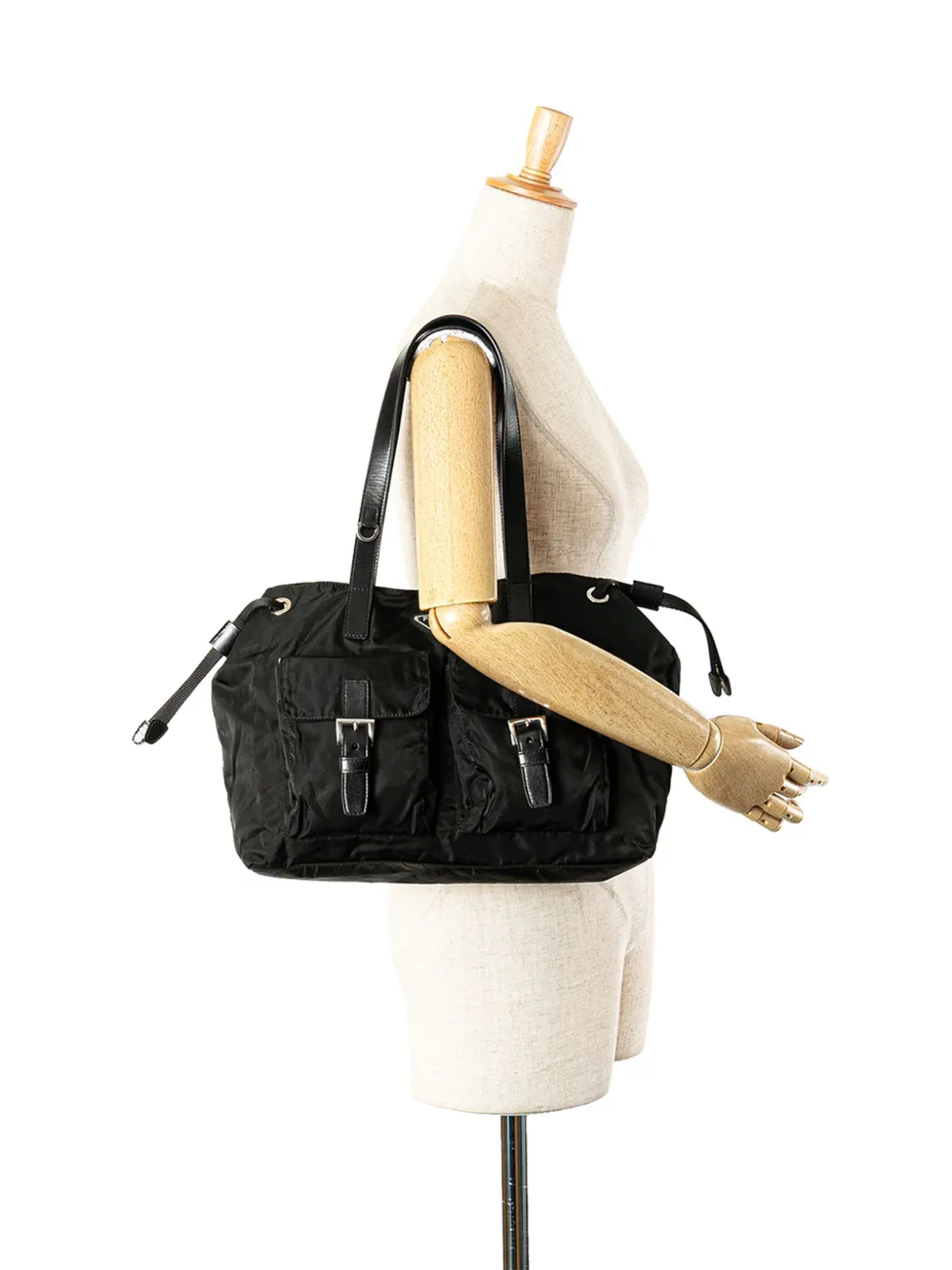 Prada Pre-Owned 2013-2024 Tessuto Double Pocket Drawstring Shopping tote bag | Pre-Owned | Image 2
