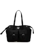 Prada Pre-Owned 2013-2024 Tessuto Double Pocket Drawstring Shopping tote bag - Black
