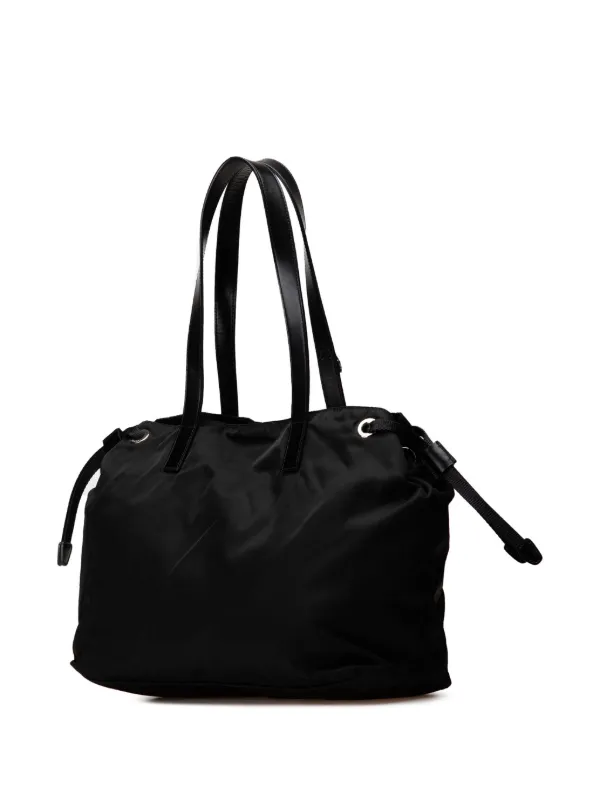 プラダ テッスート ダブル 2way トートバッグ Prada Pre-Owned 2013-2024 テスート ダブルポケット ドロー