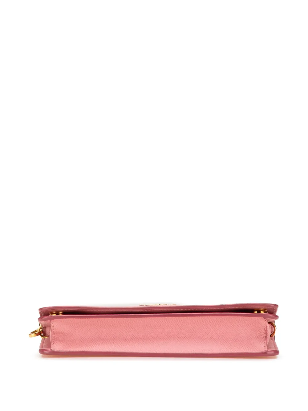 Pre-owned Prada 2000-2024 Saffiano Lux Wallet On Chain Crossbody Bag