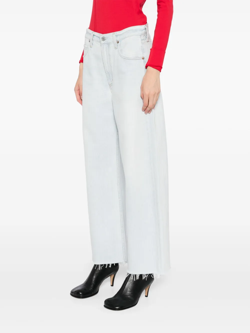 Shop Agolde Low Curve Fray Jeans