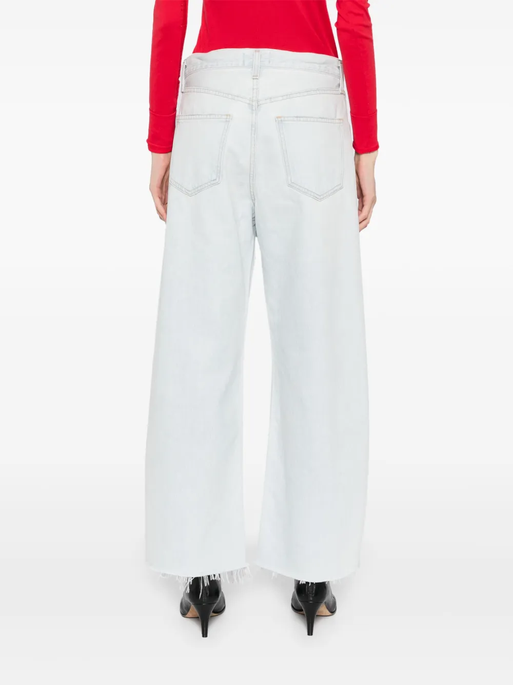 Shop Agolde Low Curve Fray Jeans