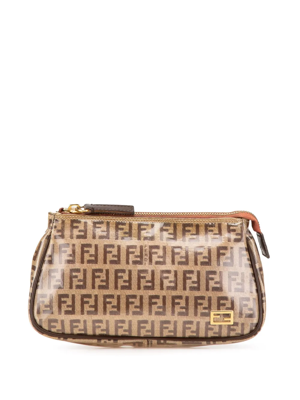 Fendi Pre-Owned 2000-2010 Zucchino Crystal pouch - ブラウン Fendi Pre-Owned 2000-2010 Zucchino Crystal pouch - ブラウン