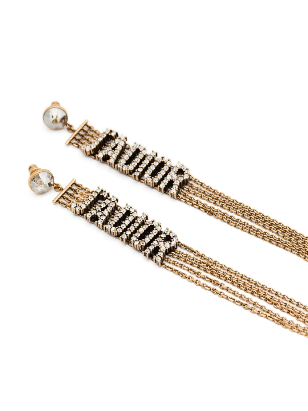 Christian Dior Pre-Owned J'adoir chained and crystal long earrings | Image 2