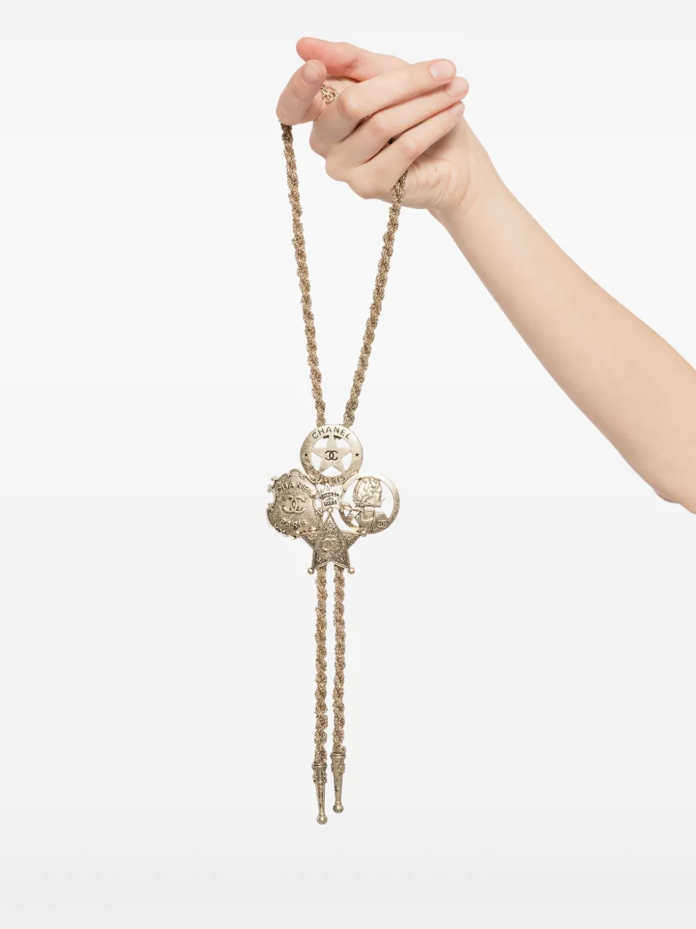Pre-owned Chanel Paris-dallas Star-tie Necklace