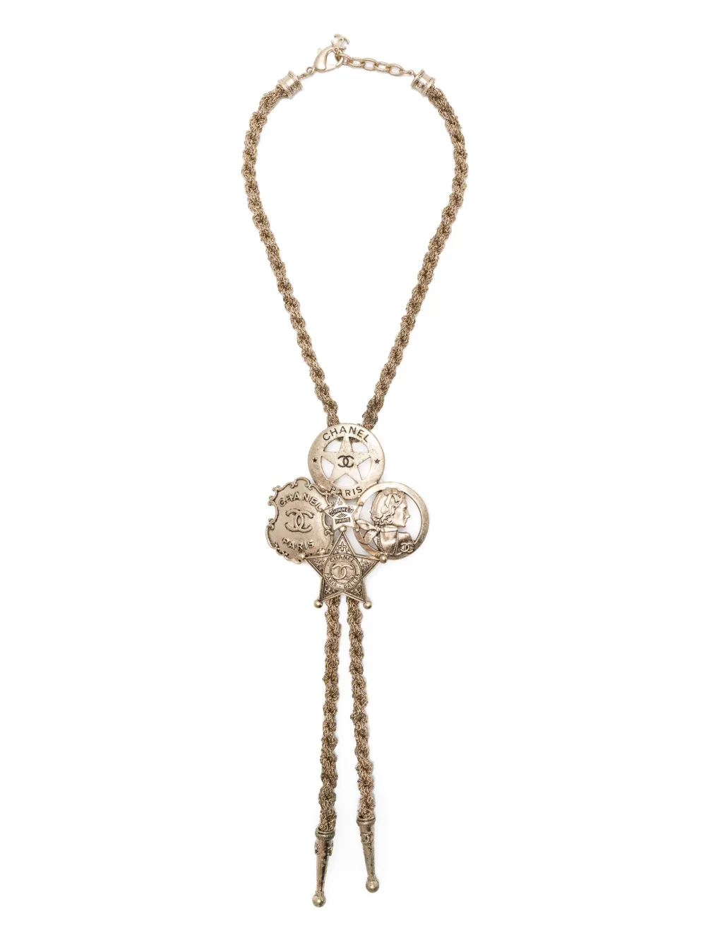 Pre-owned Chanel Paris-dallas Star-tie Necklace