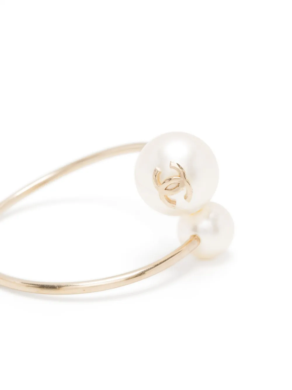 Pre-owned Chanel 2016 Double Faux-pearl Bangle