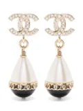 CHANEL Pre-Owned 2021 CC fantasy drop earrings - Black