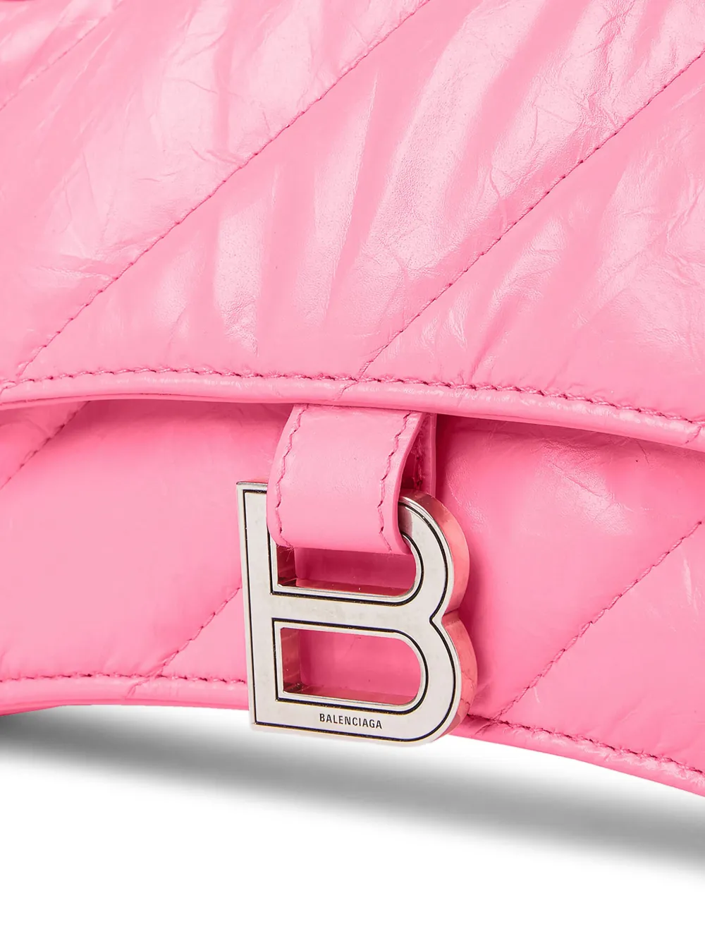 Balenciaga small Crush quilted chain shoulder bag Roze