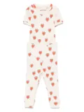 Mini Rodini heart-print tracksuit - Neutrals