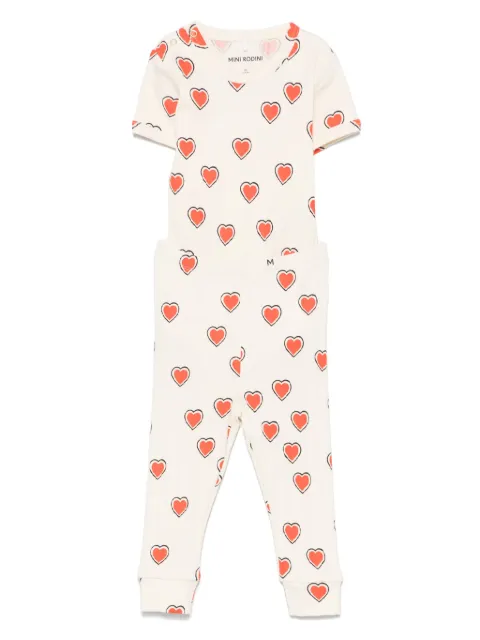 Mini Rodini heart-print tracksuit 