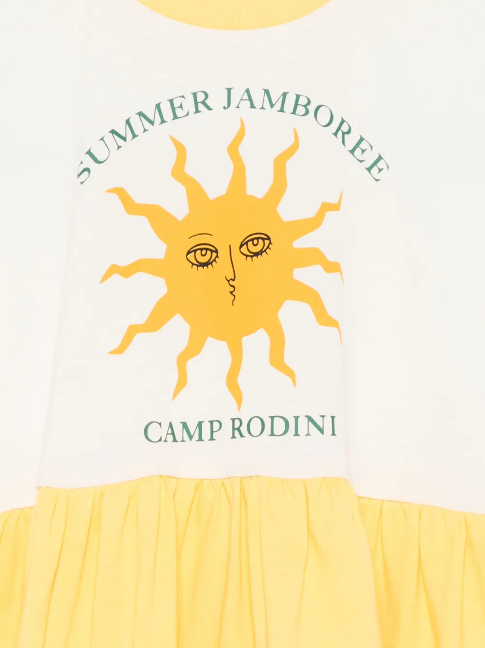 Mini Rodini Jurk van biologisch katoen Beige