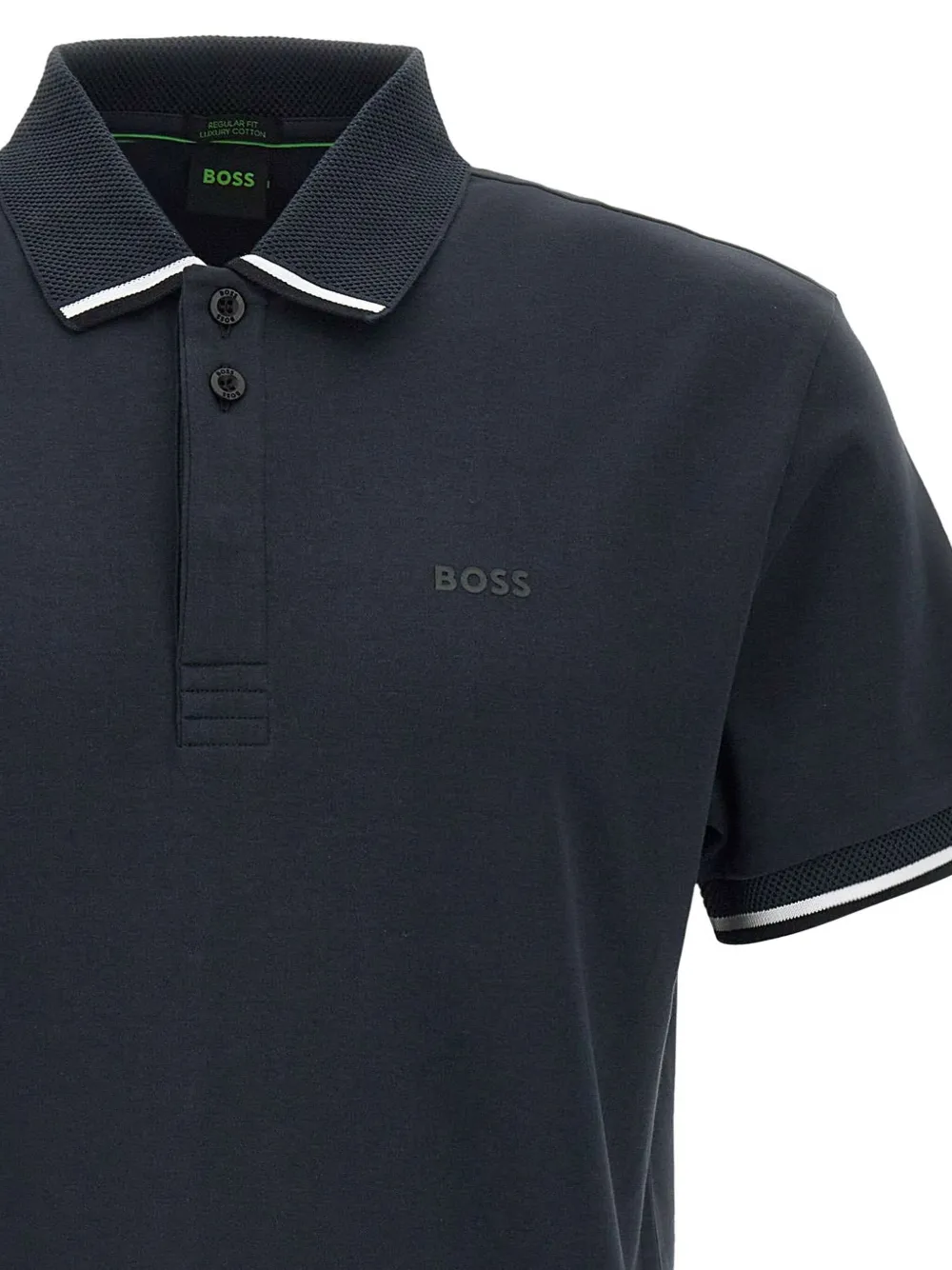BOSS Katoenen poloshirt Blauw