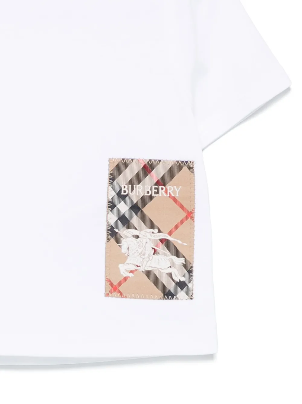 Burberry Kids Katoenen T-shirt Wit