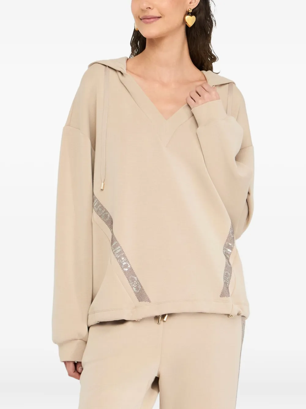 LIU JO Scuba hoodie Beige