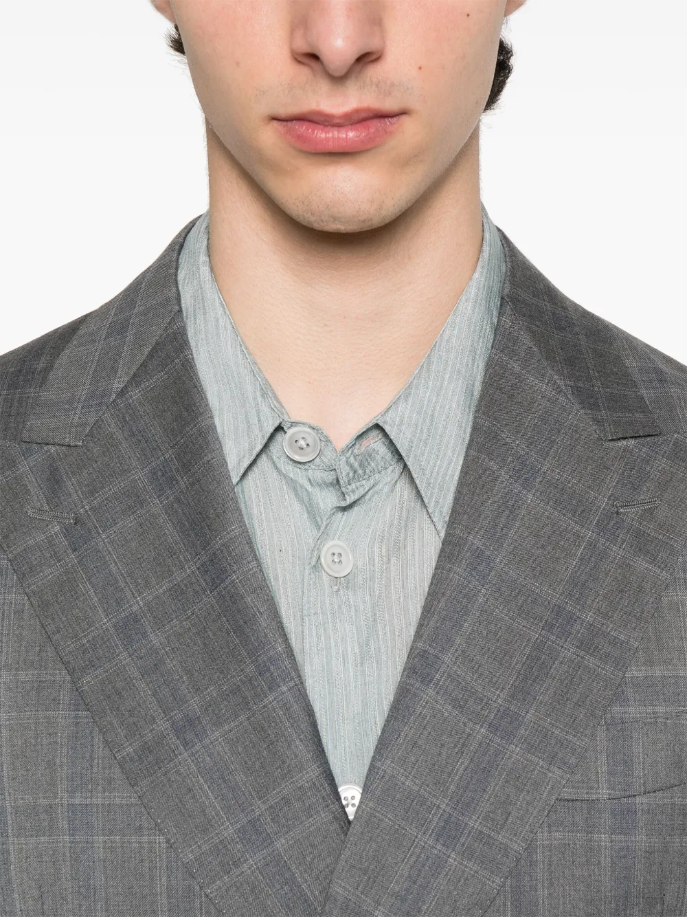 Canali Pak met dubbele rij knopen Grijs