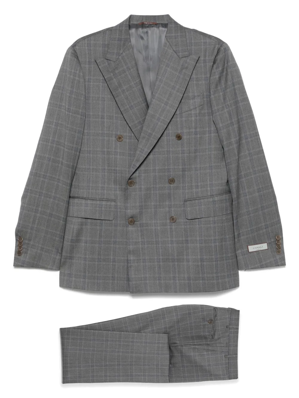Canali costume en laine à veste croisée | gris | Image 1