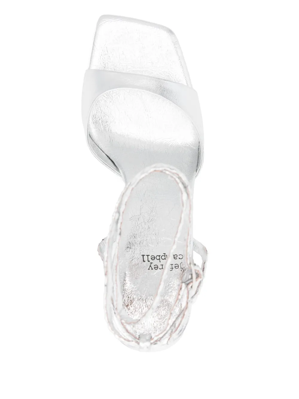 Jeffrey Campbell 70mm leather heeled sandals Silver