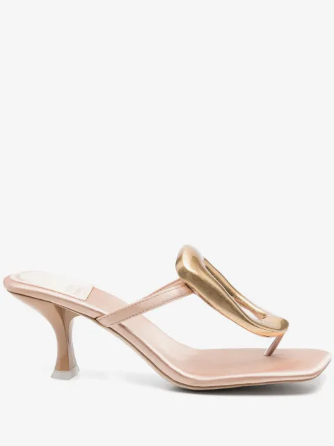 Jeffrey Campbell lädersandaler med klack 60 mm