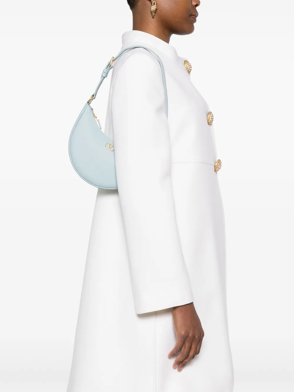Valentino Garavani mini VLogo shoulder bag - Blauw