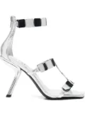 Jeffrey Campbell 70mm leather heeled sandals - Silver