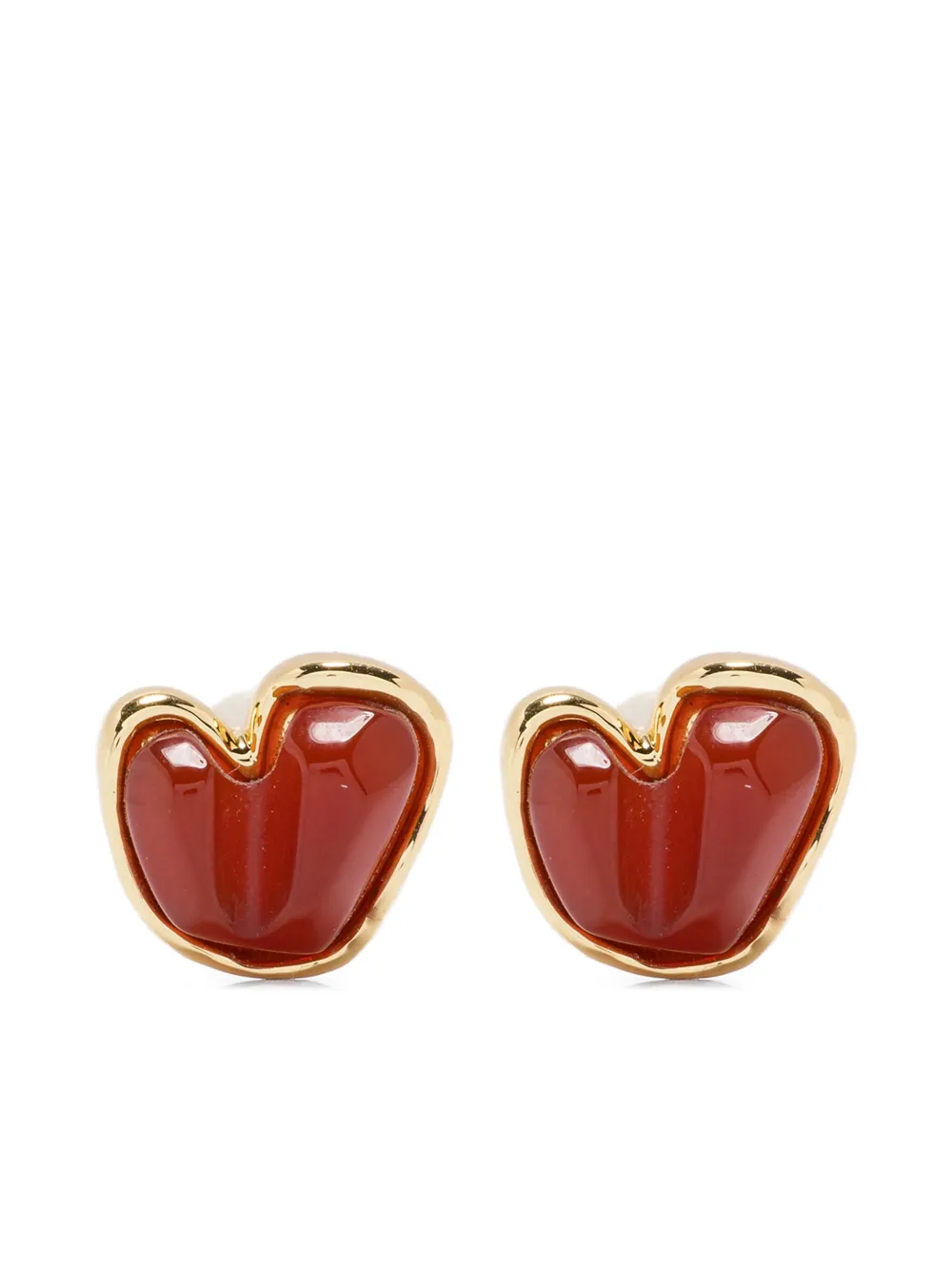 Ryenn's Eyes Carnelian Heart stud earrings - Oro