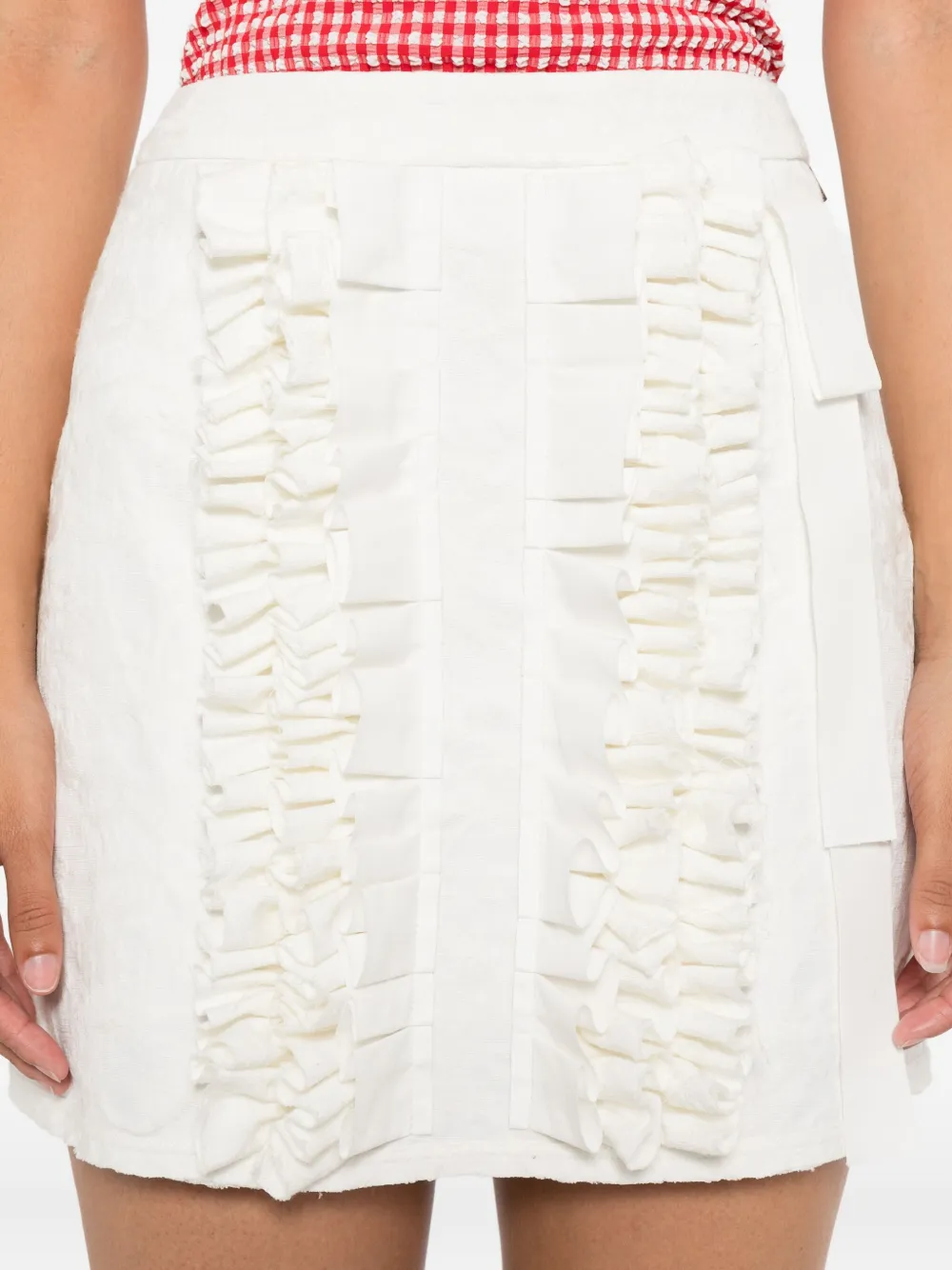 MSGM Mini-rok met ruches Wit