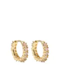 Ryenn's Eyes rose-quartz huggie earrings - Gold