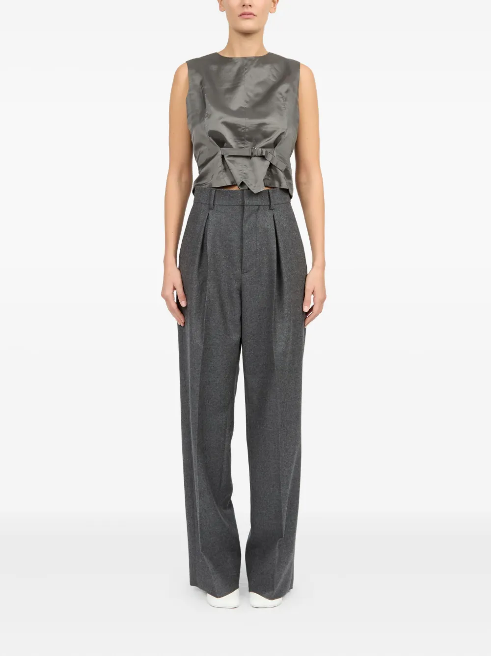 MM6 Maison Margiela virgin wool trousers - Grijs