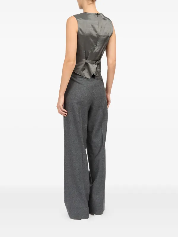 【MM6 Maison Margiera】バージンウール ストレートレッグパンツ MM6 Maison Margiela バージンウール パンツ | グレー | FARFETCH JP