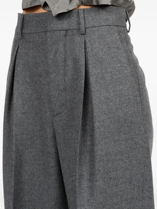 【MM6 Maison Margiera】バージンウール ストレートレッグパンツ MM6 Maison Margiela バージンウール パンツ | グレー | FARFETCH JP